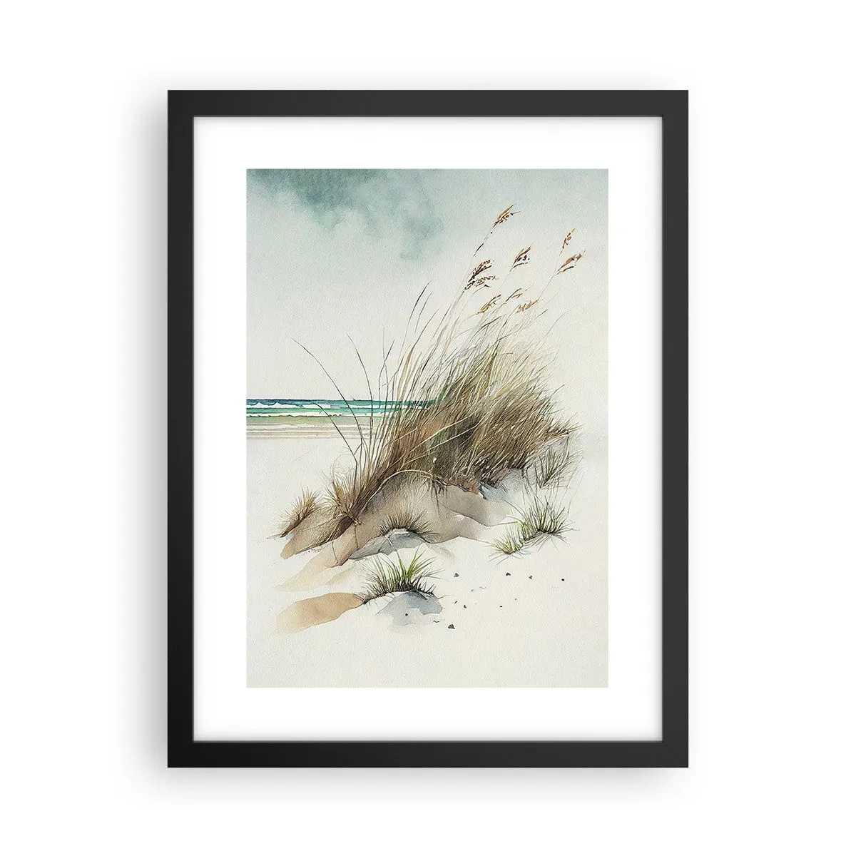 Plagát v čiernom ráme - Zahalené v piesku - 30x40 cm