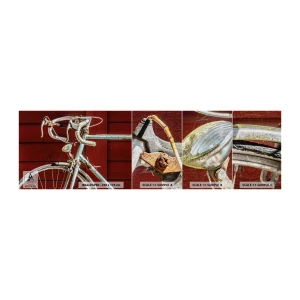 Vzorka fototapety Premium Canvas - Stvorený pre víťazstvo - Bicykel, Retro, Jazda na bicykli - 100x30 cm