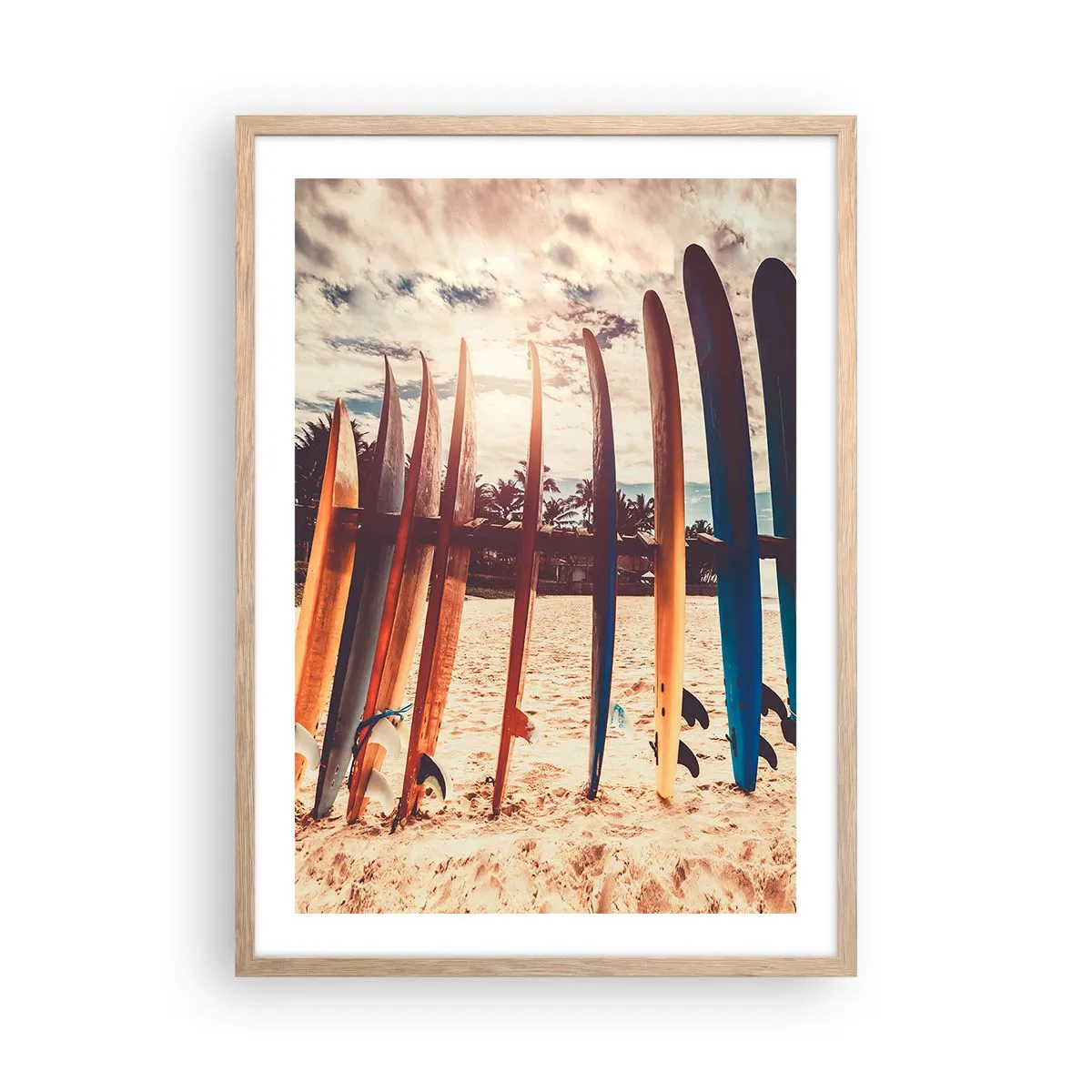 Plagát v ráme zo svetlého duba - Dobrú noc, tak zajtra. - 50x70 cm