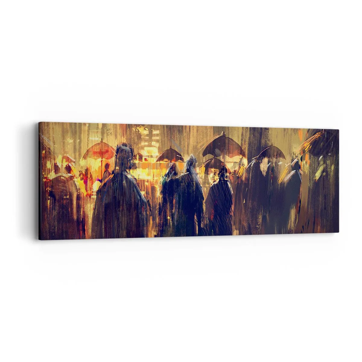 Obraz na plátne - Nasledovníci dažďa - 90x30 cm