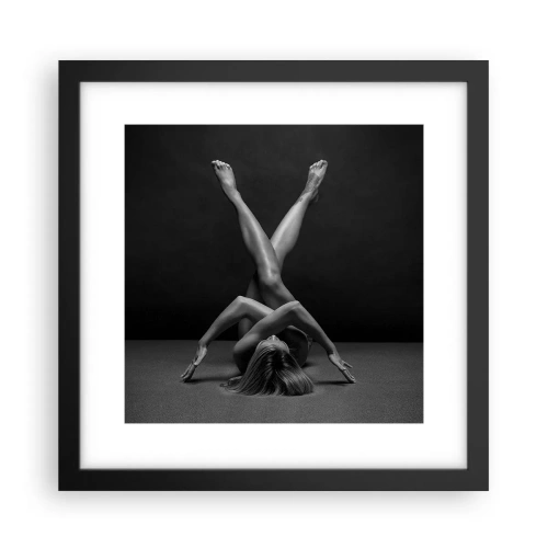 Plagát v čiernom ráme - Geometria nahoty - 30x30 cm