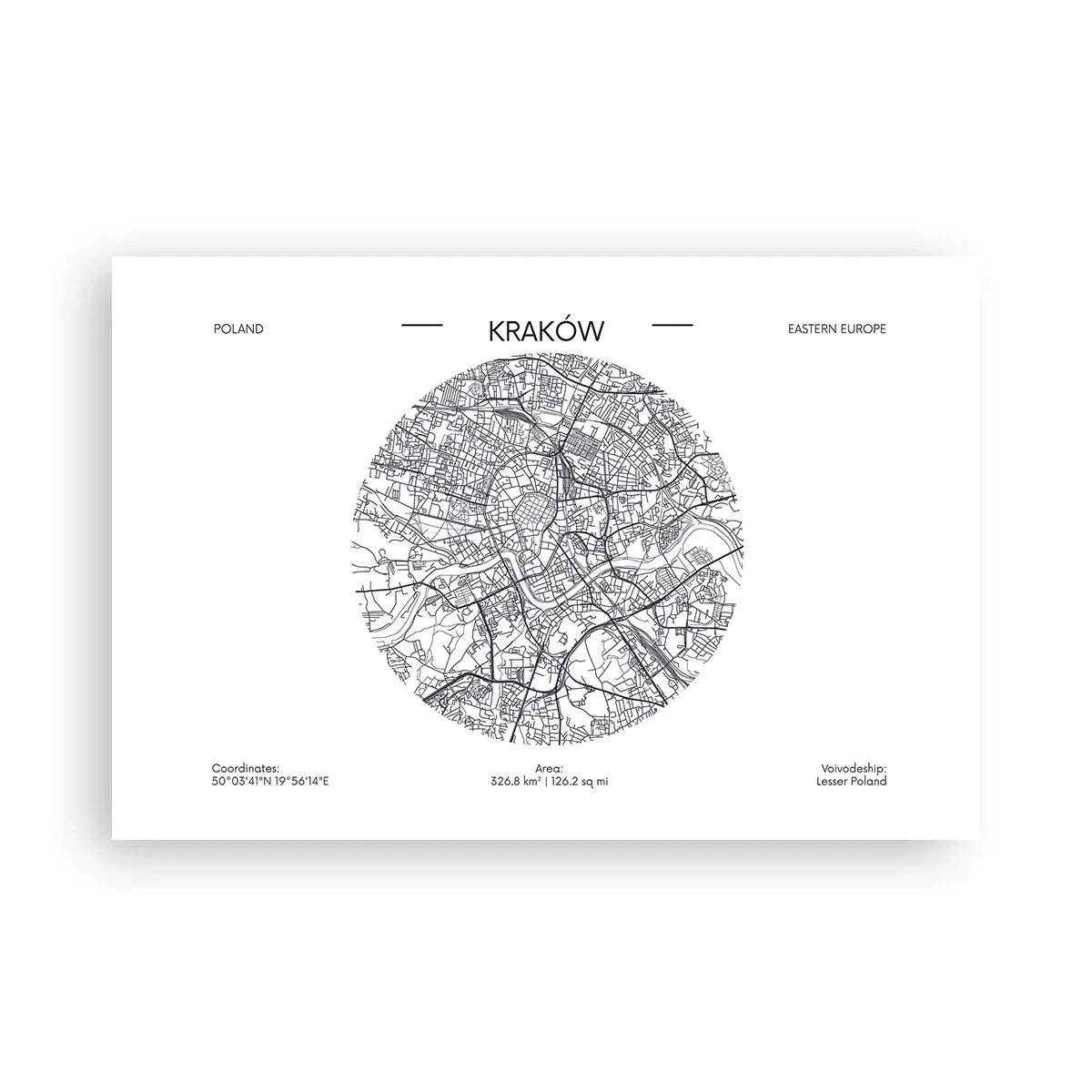 Plagát - Anatómia Krakova - 91x61 cm