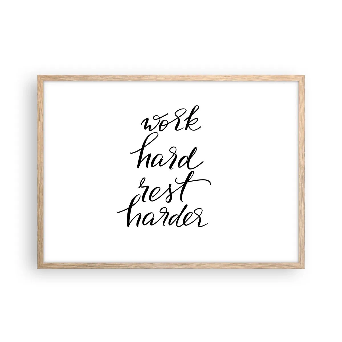 Plagát v ráme zo svetlého duba - Životná rovnováha - 70x50 cm