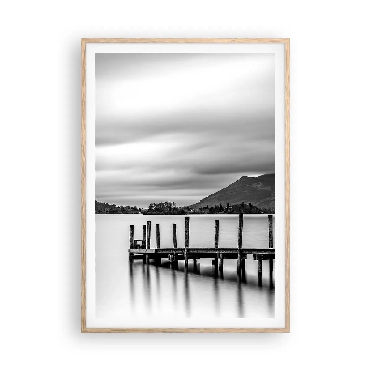 Plagát v ráme zo svetlého duba - Jemnosť a sila - 70x100 cm