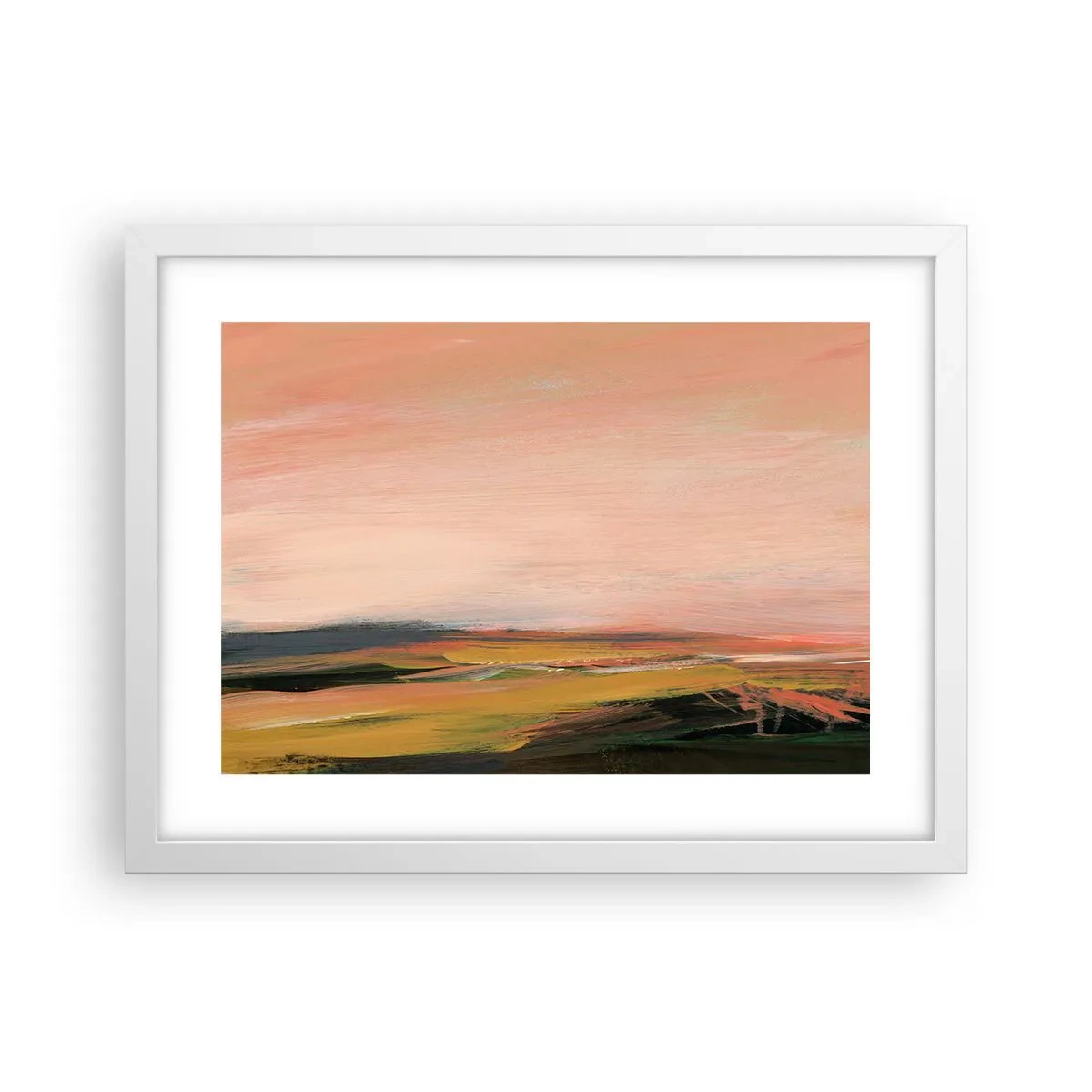 Plagát v bielom ráme - V ružových tónoch - 40x30 cm