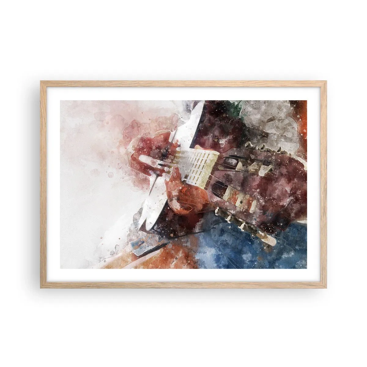 Plagát v ráme zo svetlého duba - Čo si o tom myslíš? - 70x50 cm