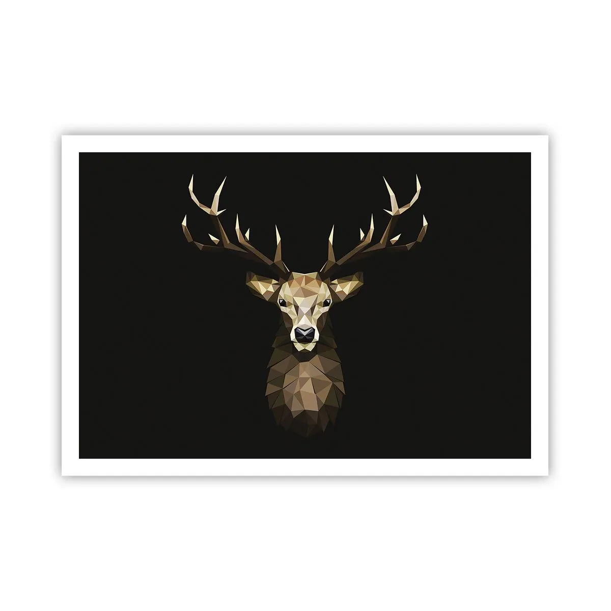 Plagát - Kubistický jeleň - 100x70 cm