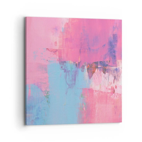 Obraz na plátne - Ružová, modrá a štipka svetla - 70x70 cm