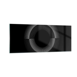 Obraz na skle - Čierne slnko - 100x40 cm