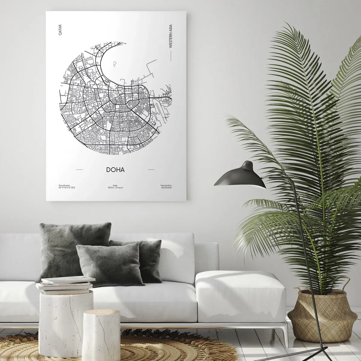 Obraz na skle - Anatómia Dauhy - 50x70 cm