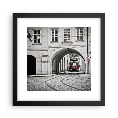 Plagát v čiernom ráme - Mestským labyrintom - 30x30 cm