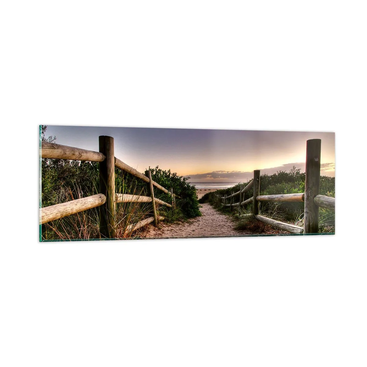 Obraz na skle - Už je vidieť cieľ - 90x30 cm