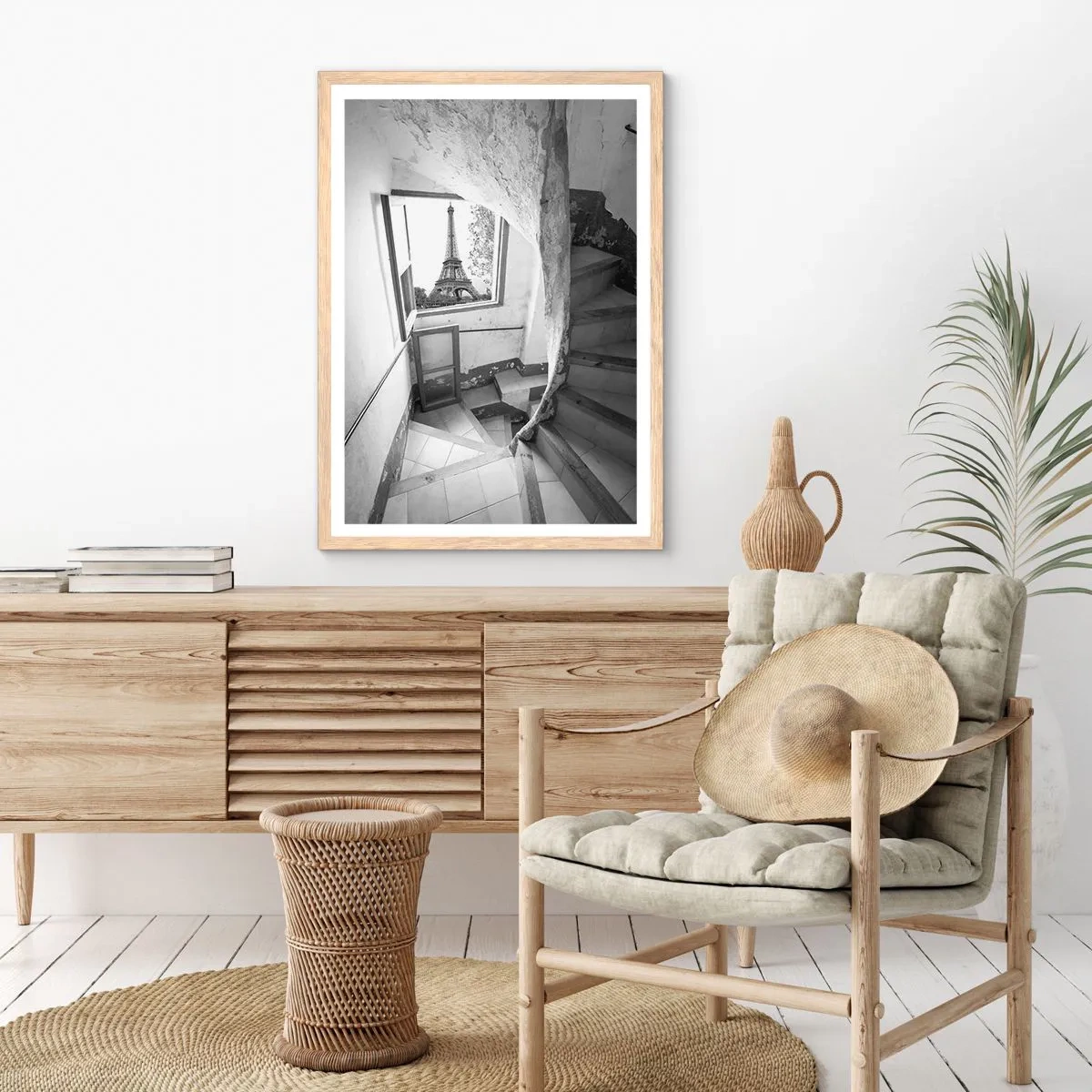 Plagát v ráme zo svetlého duba - To je ale výhľad! - 70x100 cm