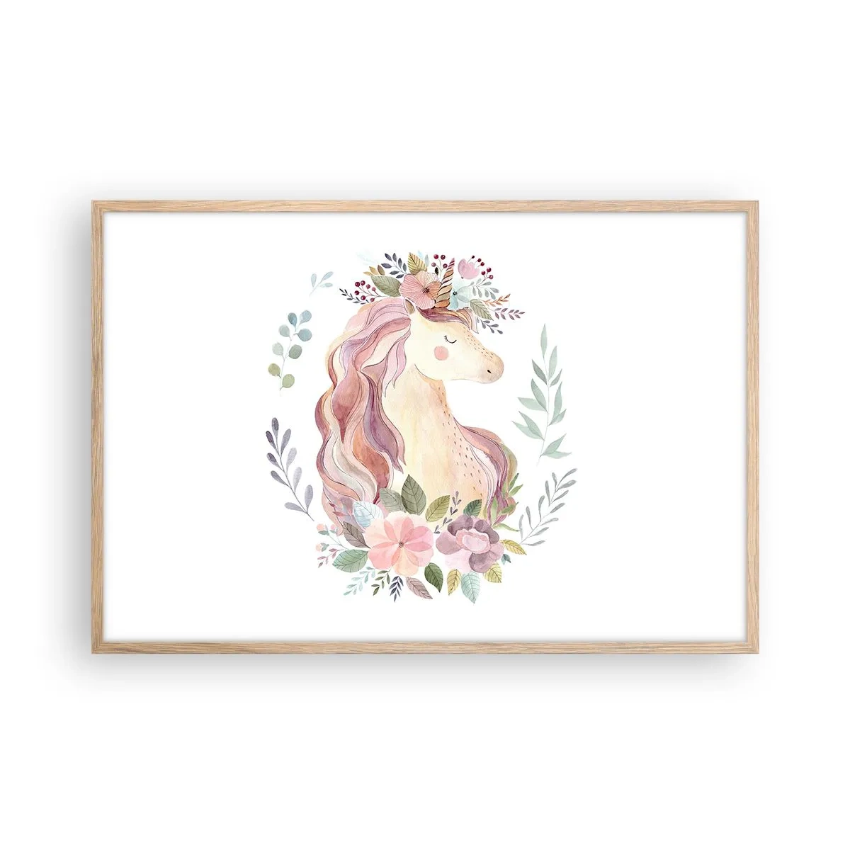 Plagát v ráme zo svetlého duba - Pozvánka do ríše rozprávok - 91x61 cm