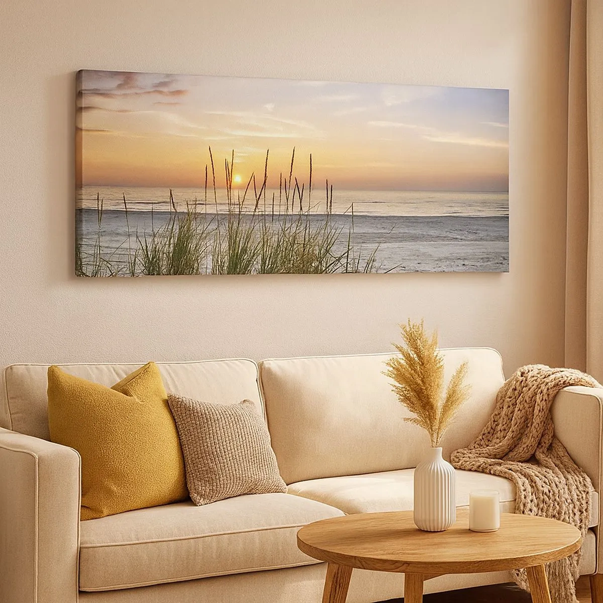 Obraz na plátne - Pozri sa, predstav si a pociť - 100x40 cm