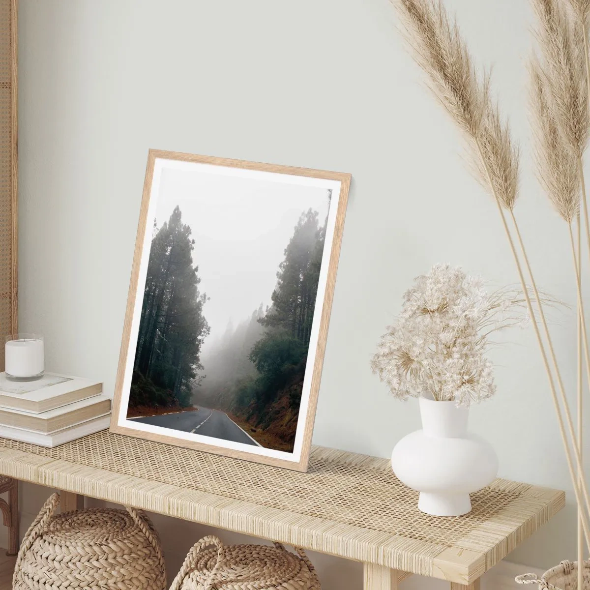 Plagát v ráme zo svetlého duba - Príbeh kúzelného lesa - 61x91 cm