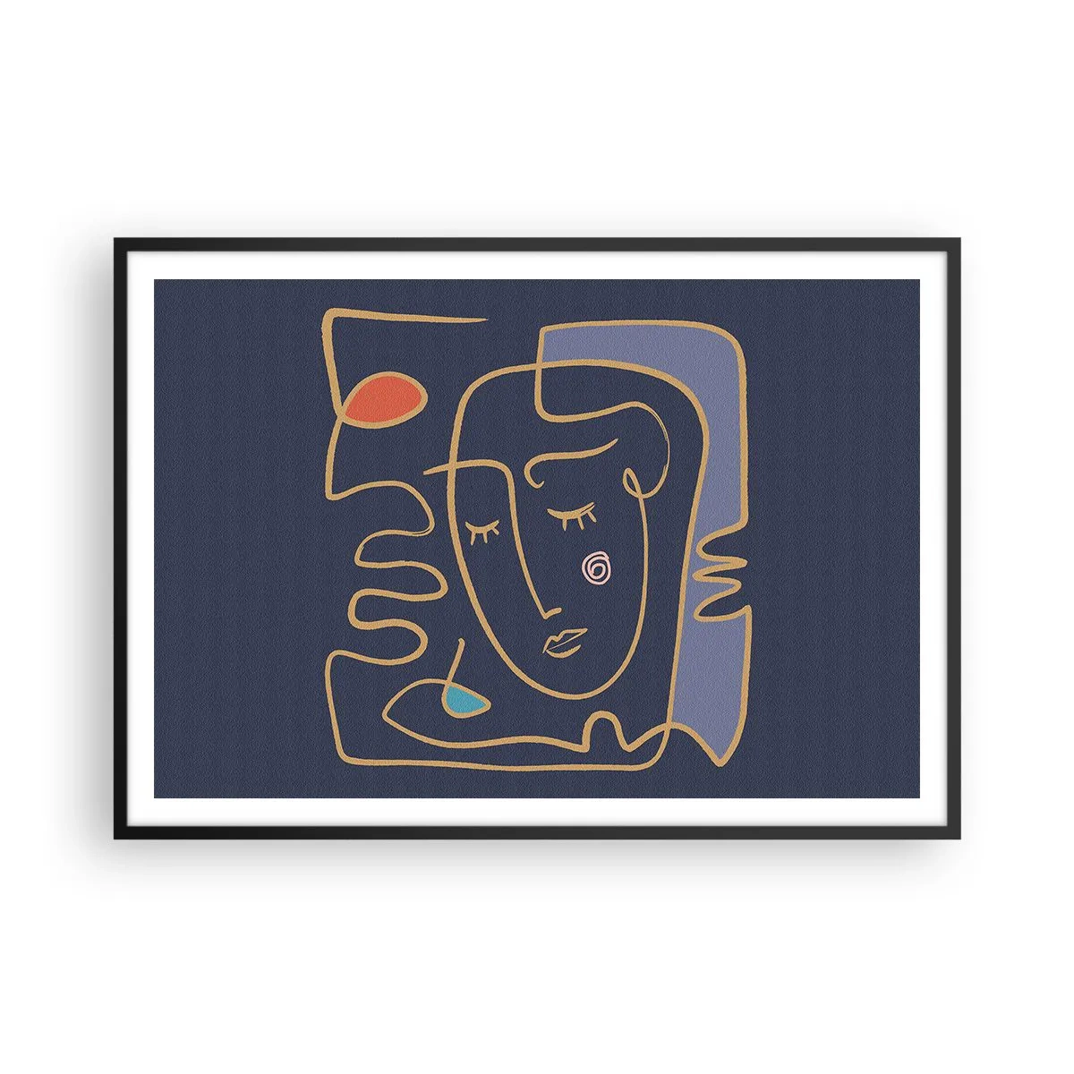 Plagát v čiernom ráme - V zádumčivosti - 100x70 cm