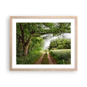 Plagát v ráme zo svetlého duba - Et in Arcadia ego - 50x40 cm