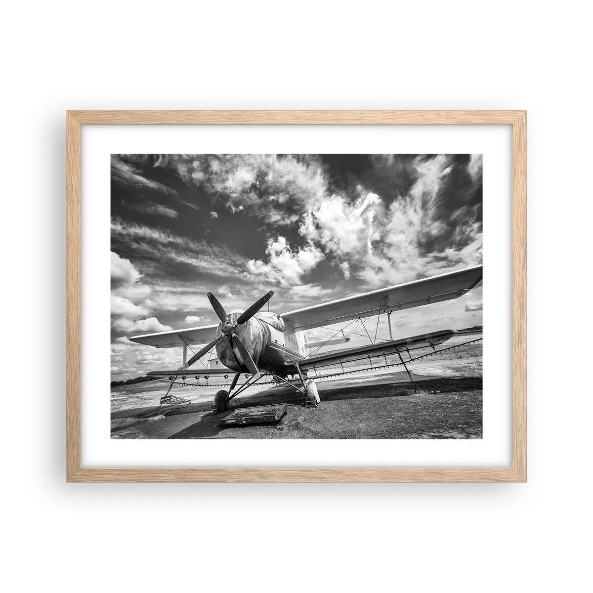 Plagát v ráme zo svetlého duba - Nemôžem sa toho dočkať! - 50x40 cm