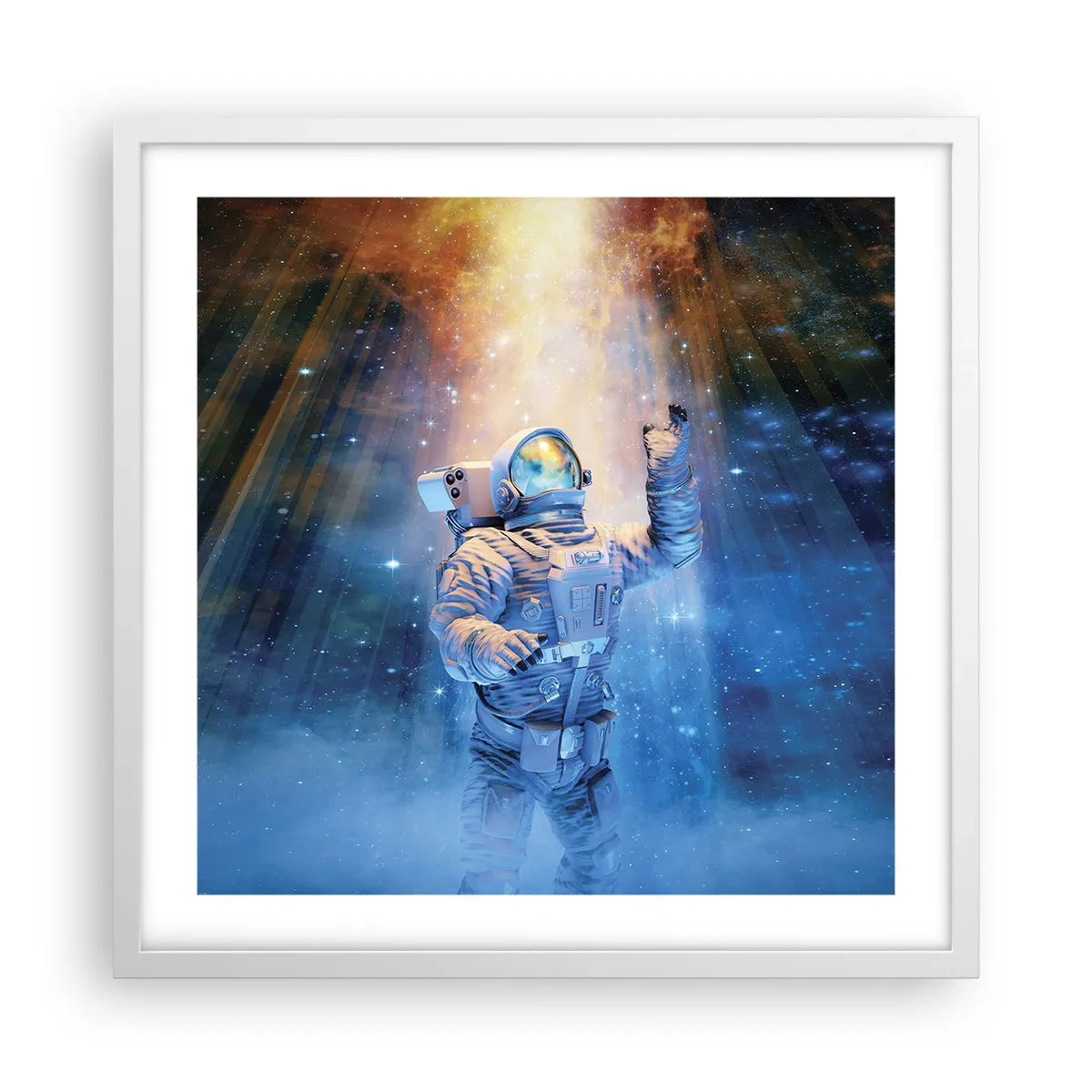 Plagát v bielom ráme - Konečne v cieli - 50x50 cm