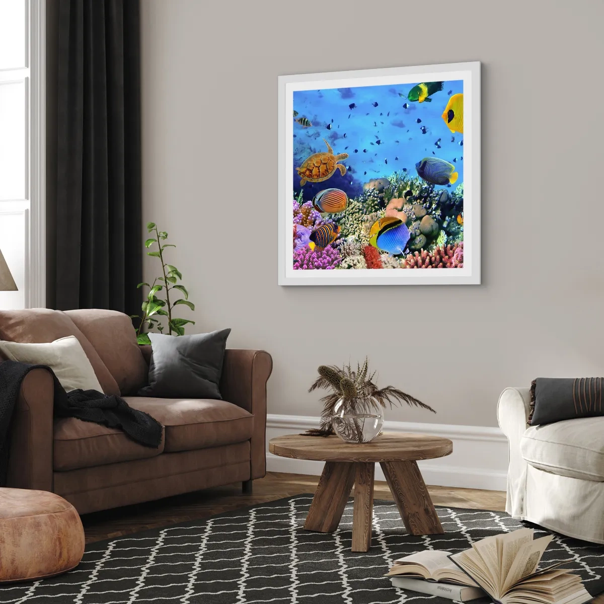 Plagát v bielom ráme - Čo vieme o živote… - 30x30 cm