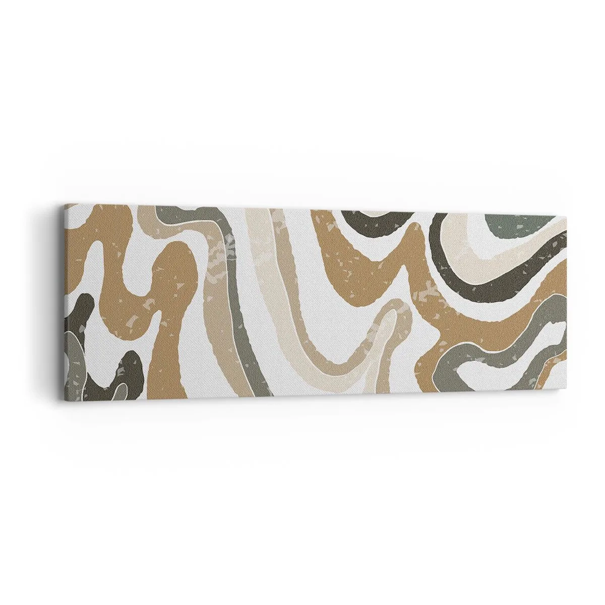 Obraz na plátne - Meandre zemitých farieb - 90x30 cm