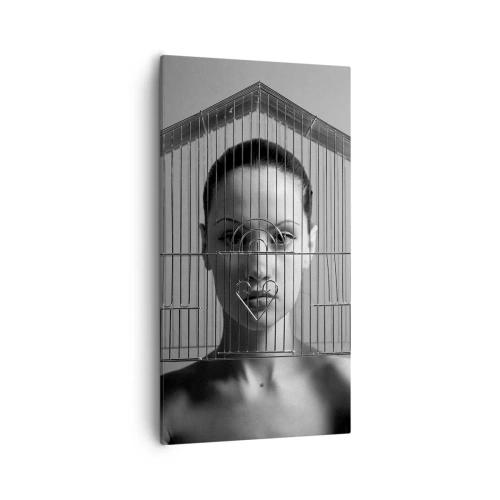 Obraz na plátne - Tak trochu surrealistický portrét - 55x100 cm