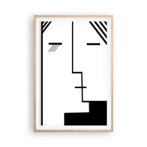 Plagát v ráme zo svetlého duba - Proste bozk - 61x91 cm