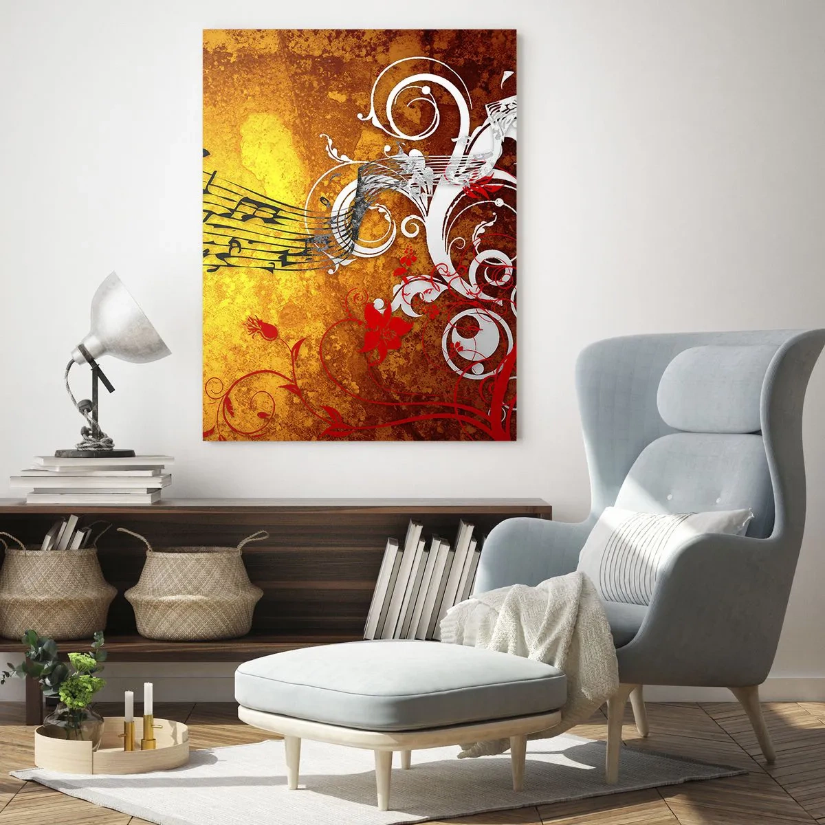 Obraz na skle - Nech znie hudba - 70x100 cm