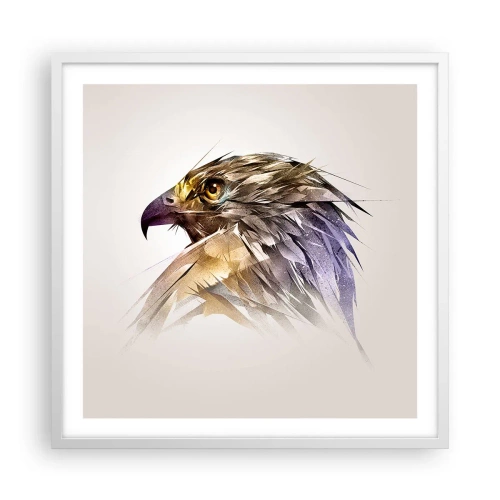 Plagát v bielom ráme - Portrét bojovníka - 60x60 cm