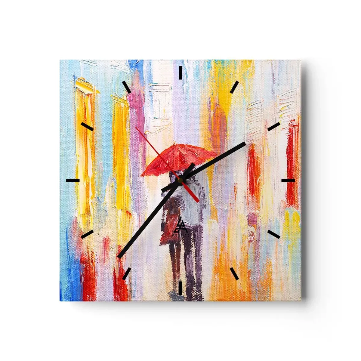 Nástenné hodiny - Nech prší ďalej - 30x30 cm