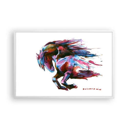 Plagát v bielom ráme - Nadšenie - 91x61 cm