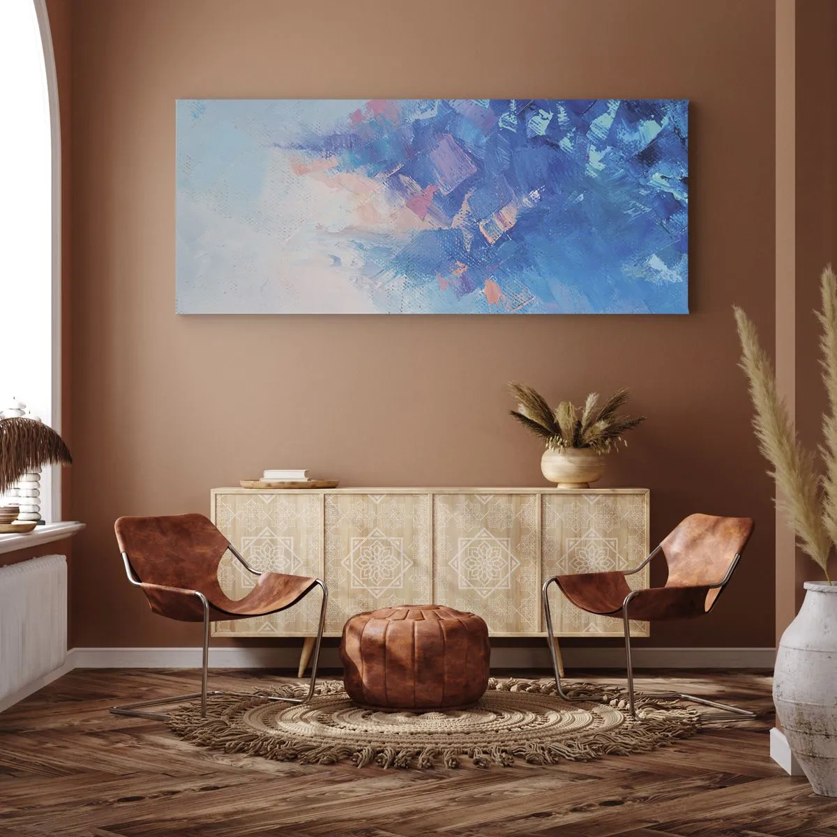 Obraz na plátne - Zimná abstrakcia - 100x40 cm