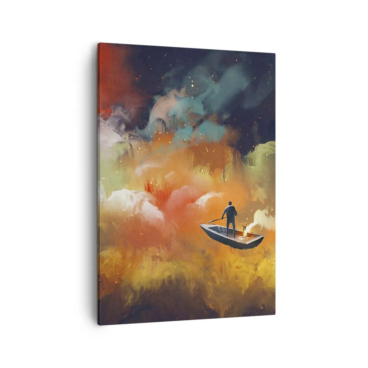 Obraz na plátne - Loďou cez galaxiu - 50x70 cm