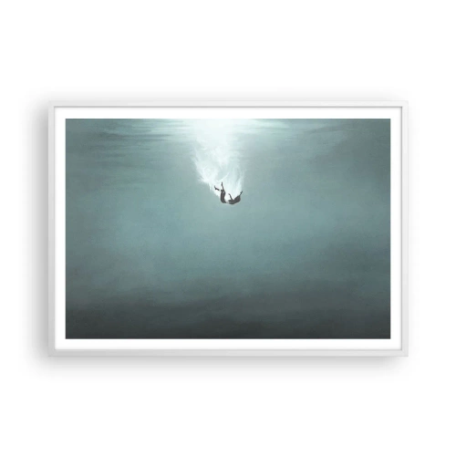 Plagát v bielom ráme - V objatí oceánu - 100x70 cm