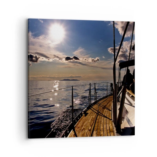 Obraz na plátne - Plavba smerom k slnku - 70x70 cm