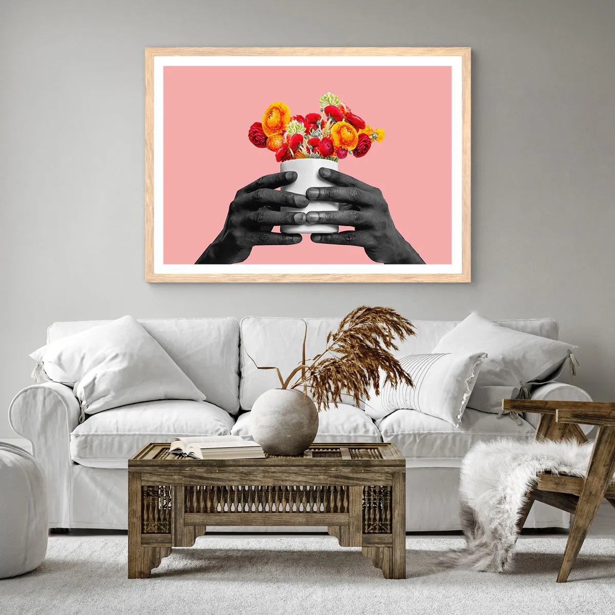 Plagát v ráme zo svetlého duba - Apoteóza života - 91x61 cm