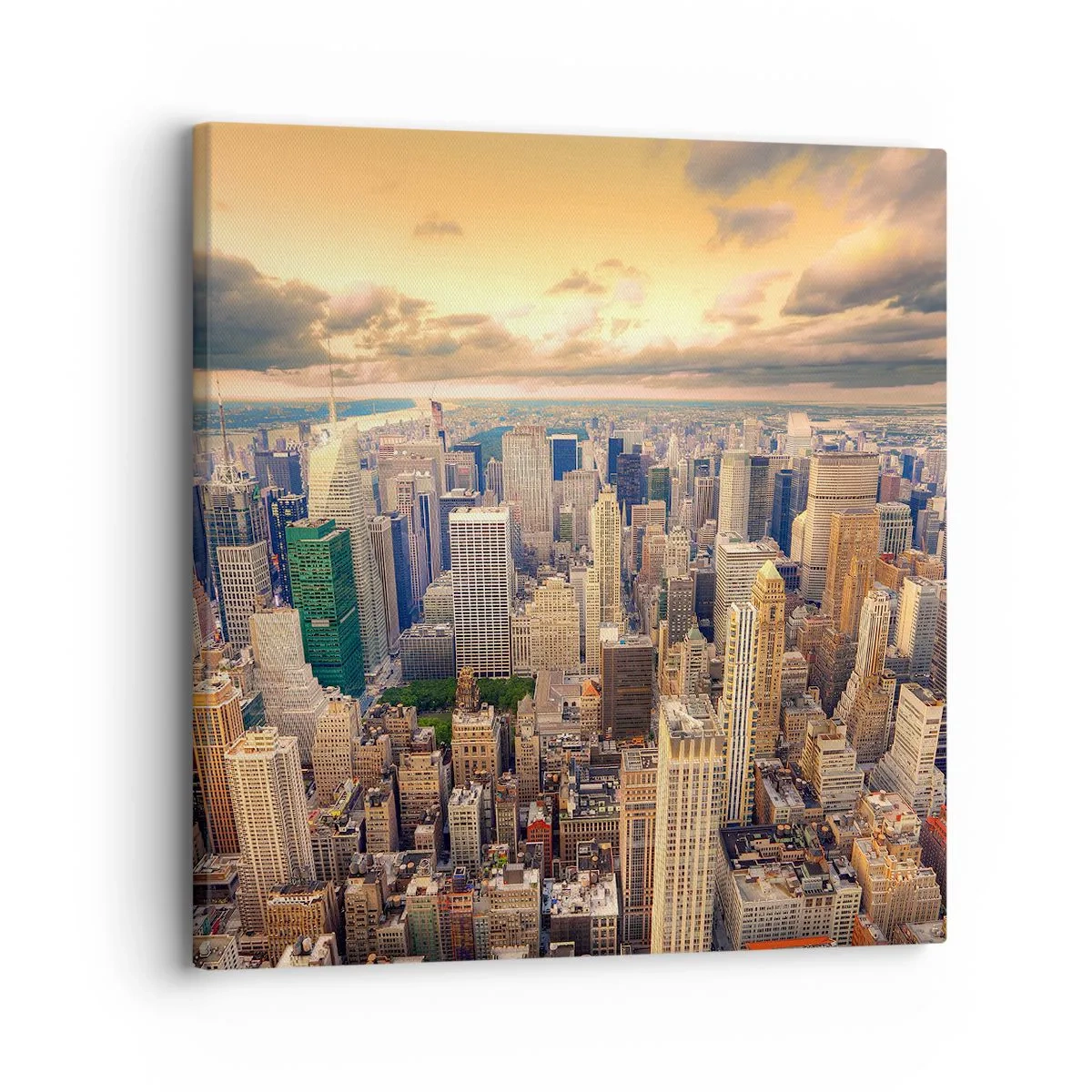 Obraz na plátne - Pozlátené Metropolis - 30x30 cm