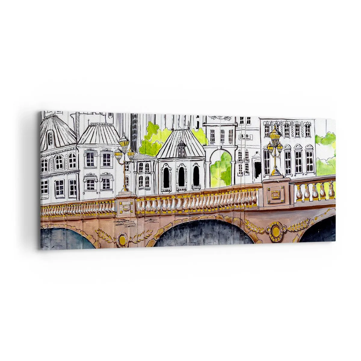 Obraz na plátne - Mesto ako maľované - 120x50 cm