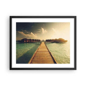 Plagát v čiernom ráme - Vrelé pozvanie - 50x40 cm