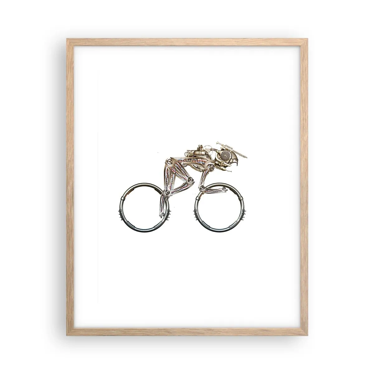 Plagát v ráme zo svetlého duba - Úžasný stroj - 40x50 cm