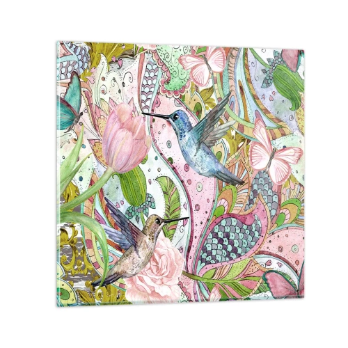 Obraz na skle - Zamotané do lián - 70x70 cm