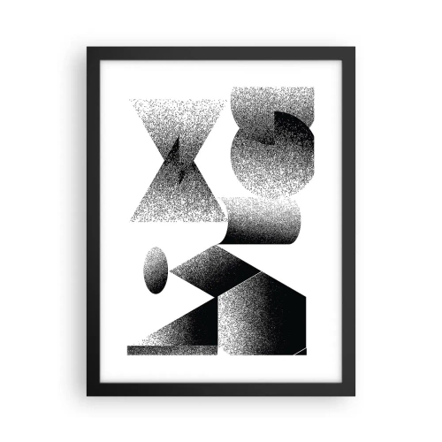 Plagát v čiernom ráme - Uhly a ovály - 30x40 cm