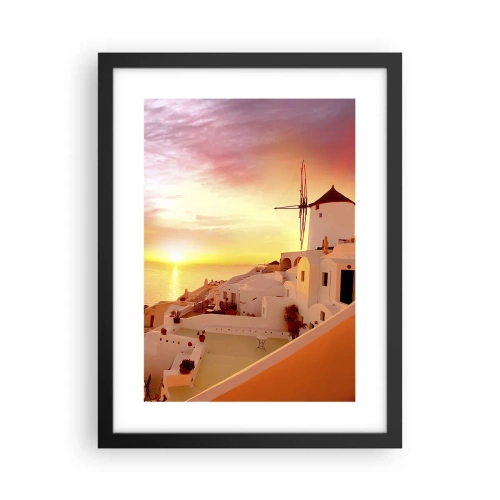Plagát v čiernom ráme - Rozplynúť sa v bielej a zlatej - 30x40 cm