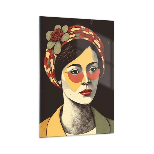 Obraz na skle - Koralová dáma - 70x100 cm