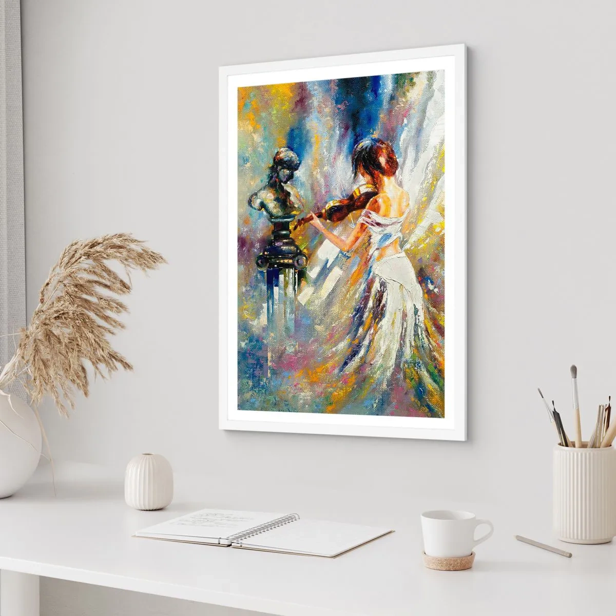 Plagát v bielom ráme - Oživenie citom - 70x100 cm