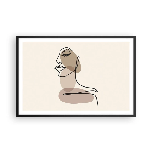 Plagát v čiernom ráme - Určitá línia krásy - 91x61 cm