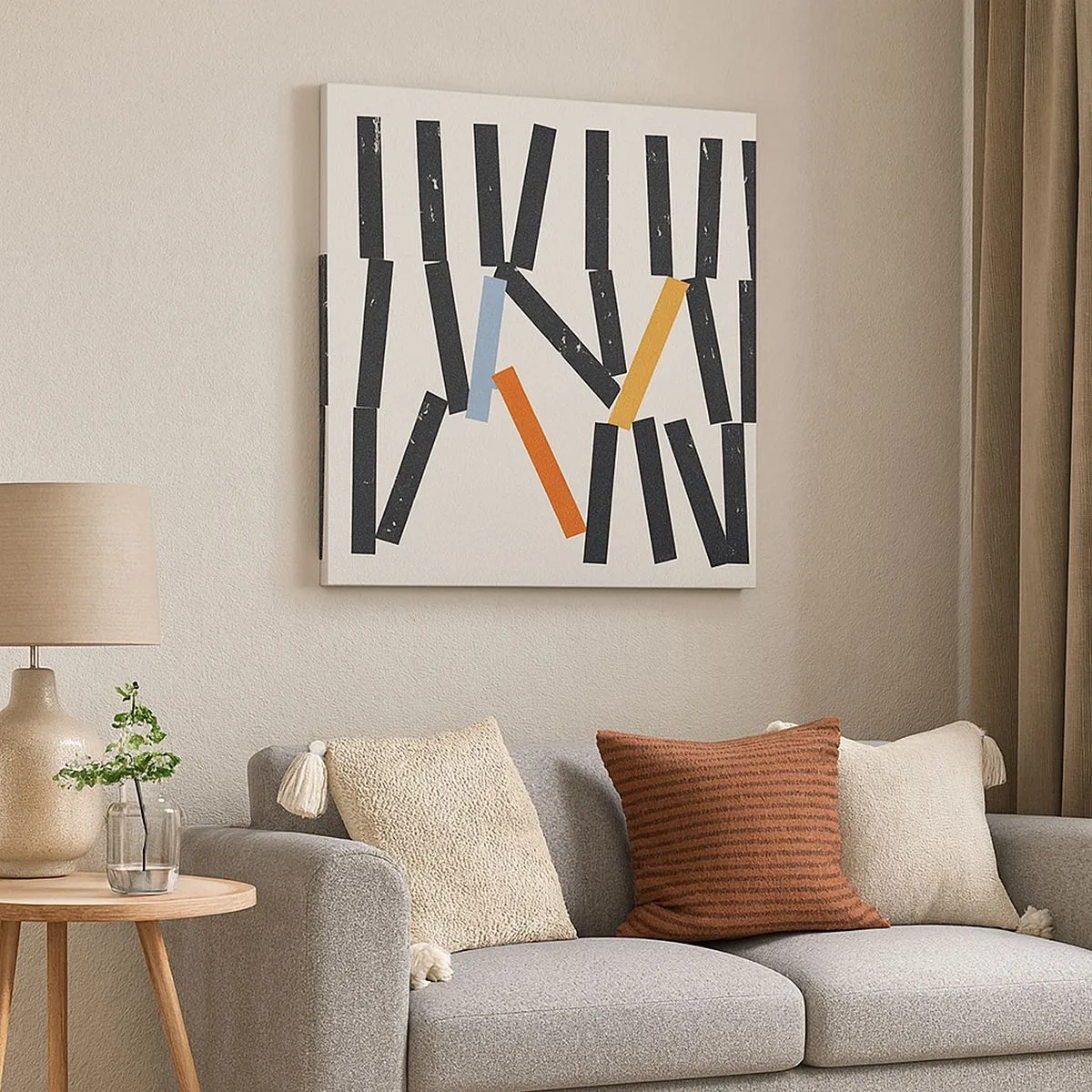 Obraz na plátne - Domino – kompozícia - 30x30 cm