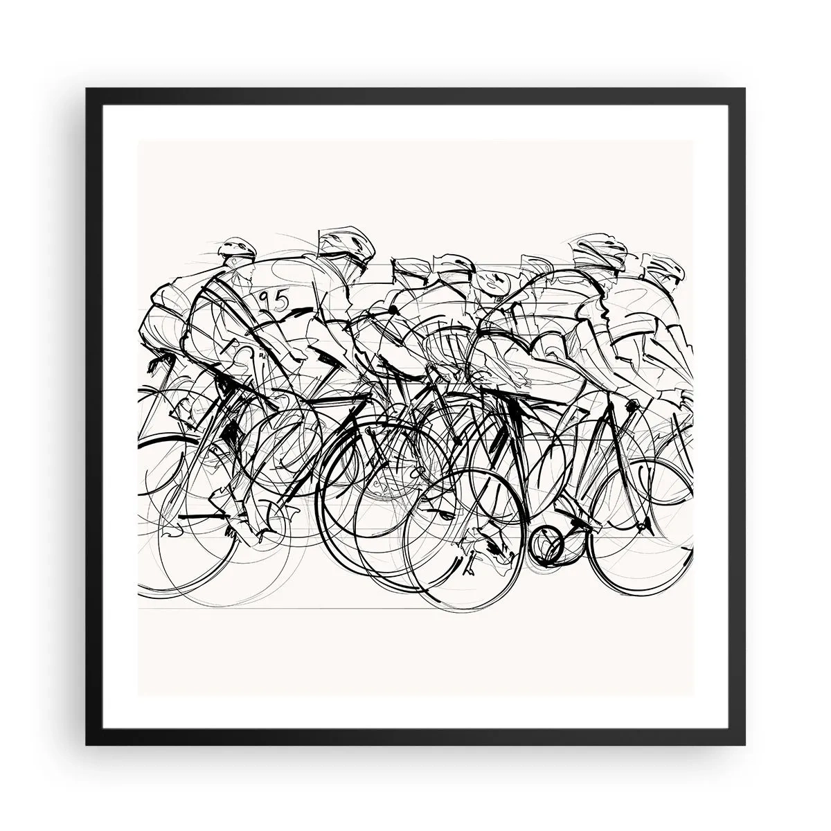 Plagát v čiernom ráme - Spoločne v tíme - 60x60 cm