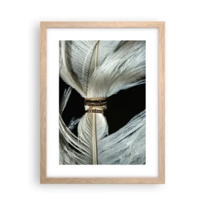 Plagát v ráme zo svetlého duba - …a neopustím ťa…. - 30x40 cm